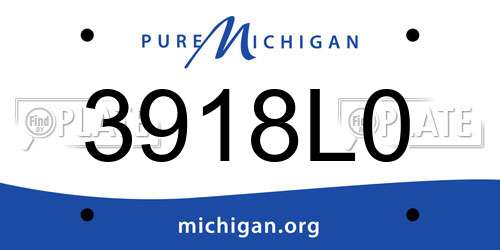 3918L0 Michigan License Plate
