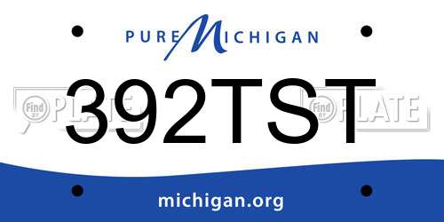 392TST Michigan License Plate