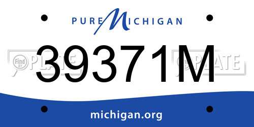 39371M Michigan License Plate