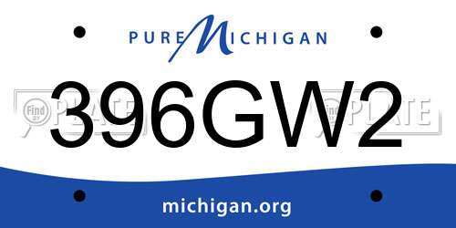 396GW2 Michigan License Plate