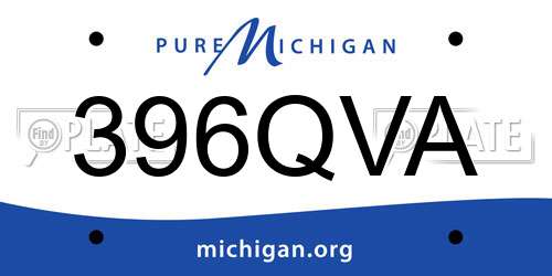 396QVA Michigan License Plate
