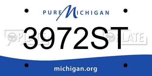 3972ST Michigan License Plate
