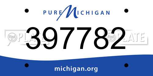 397782 Michigan License Plate