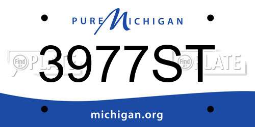3977ST Michigan License Plate
