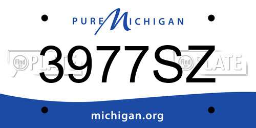 3977SZ Michigan License Plate