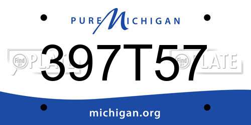 397T57 Michigan License Plate