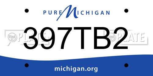 397TB2 Michigan License Plate