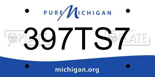 397TS7 Michigan License Plate