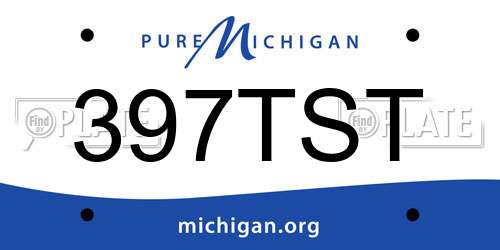 397TST Michigan License Plate
