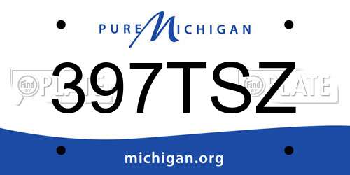 397TSZ Michigan License Plate