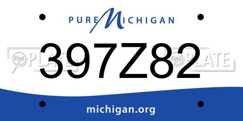 397Z82 Michigan License Plate