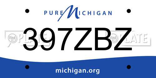397ZBZ Michigan License Plate