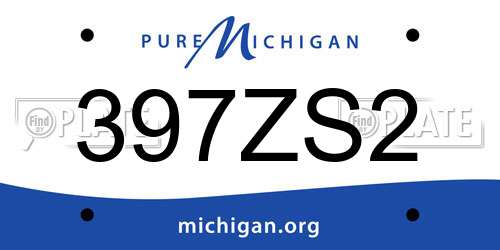 397ZS2 Michigan License Plate