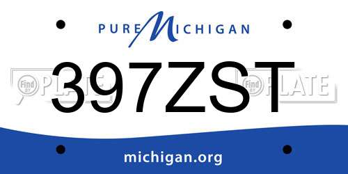 397ZST Michigan License Plate