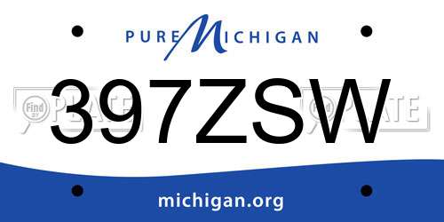 397ZSW Michigan License Plate