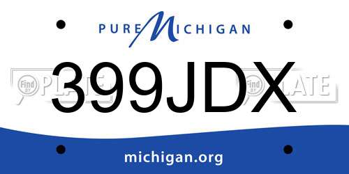 399JDX Michigan License Plate