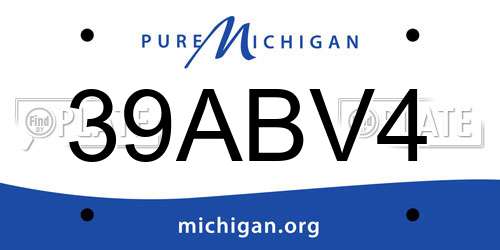 39ABV4 Michigan License Plate