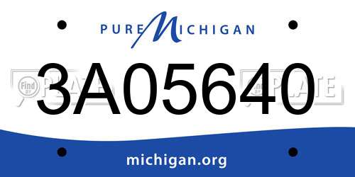 3A05640 Michigan License Plate