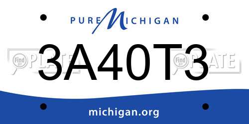 3A40T3 Michigan License Plate