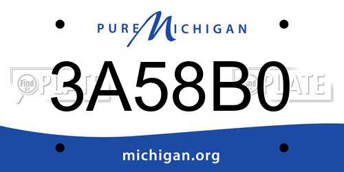 3A58B0 Michigan License Plate