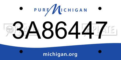 3A86447 Michigan License Plate