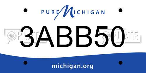 3ABB50 Michigan License Plate