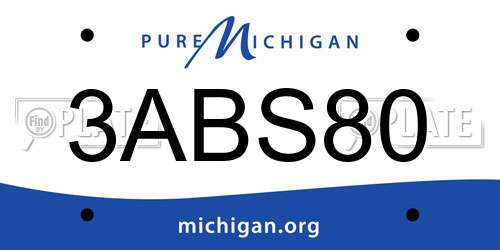 3ABS80 Michigan License Plate