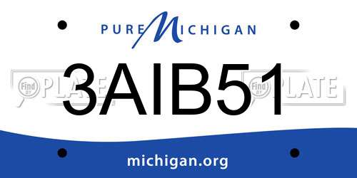 3AIB51 Michigan License Plate