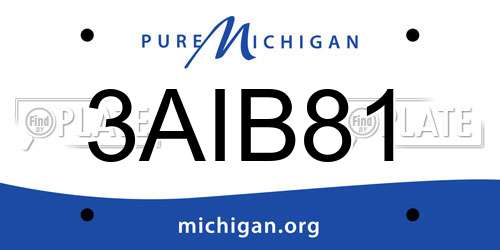 3AIB81 Michigan License Plate