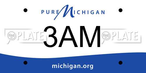 3AM Michigan License Plate