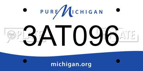 3AT096 Michigan License Plate