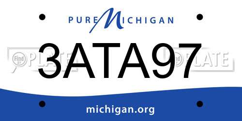 3ATA97 Michigan License Plate