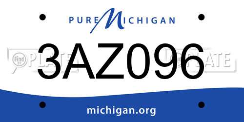 3AZ096 Michigan License Plate