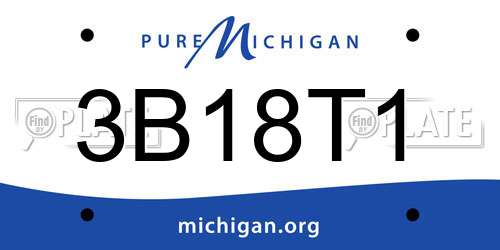 3B18T1 Michigan License Plate
