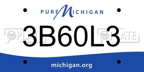 3B60L3 Michigan License Plate