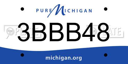 3BBB48 Michigan License Plate