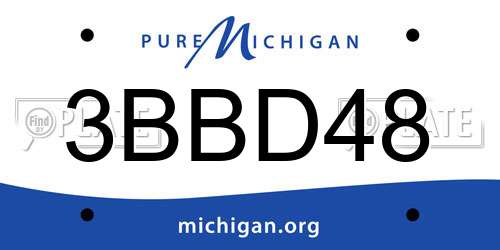 3BBD48 Michigan License Plate