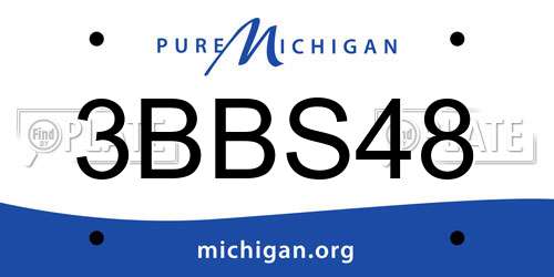 3BBS48 Michigan License Plate