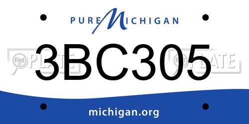 3BC305 Michigan License Plate