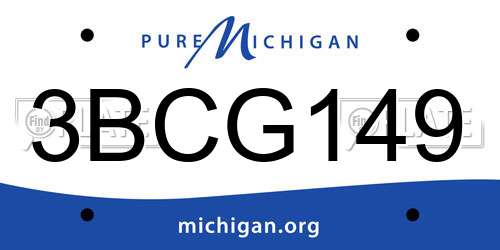 3BCG149 Michigan License Plate