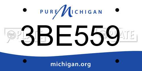 3BE559 Michigan License Plate