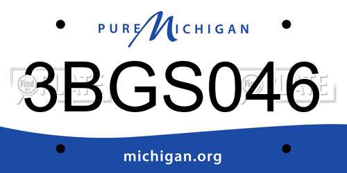 3BGS046 Michigan License Plate