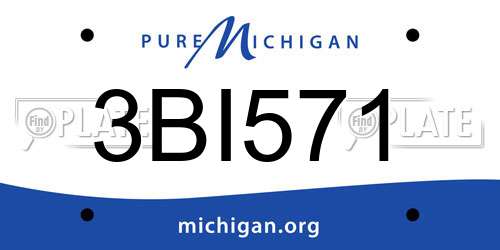 3BI571 Michigan License Plate