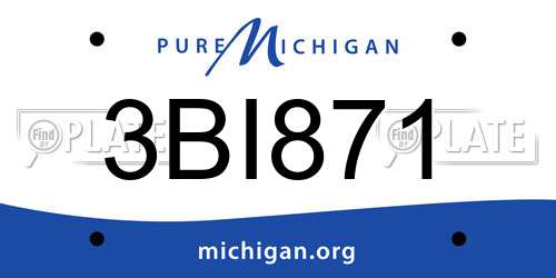 3BI871 Michigan License Plate