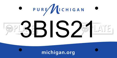 3BIS21 Michigan License Plate