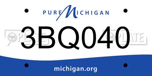 3BQ040 Michigan License Plate