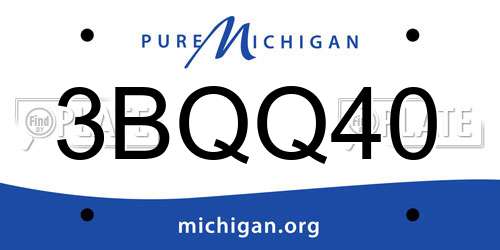 3BQQ40 Michigan License Plate