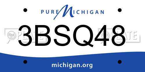3BSQ48 Michigan License Plate