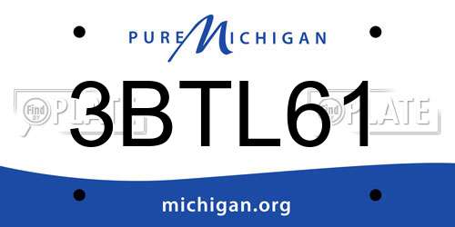 3BTL61 Michigan License Plate