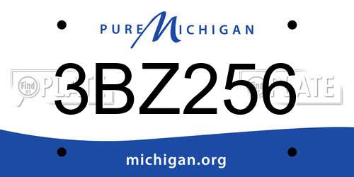 3BZ256 Michigan License Plate